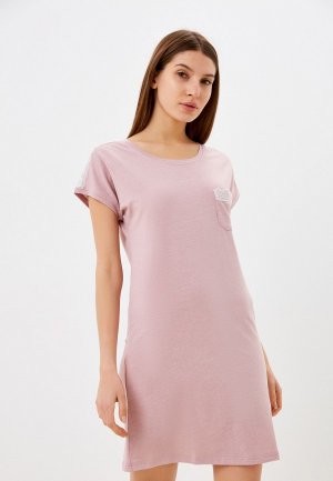 Платье домашнее Indefini. Цвет: розовый