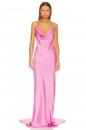 Платье Cross Back Bias Gown, цвет Candy Pink Norma Kamali