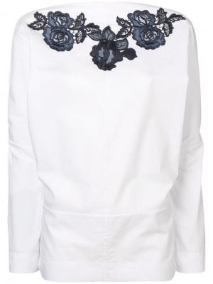 Блузка с вышивкой Antonio Marras. Цвет: белый