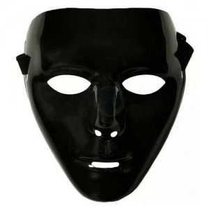 Карнавальная маска Чёрное лицо NoName. Цвет: черный