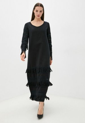 Платье Савосина. Цвет: черный