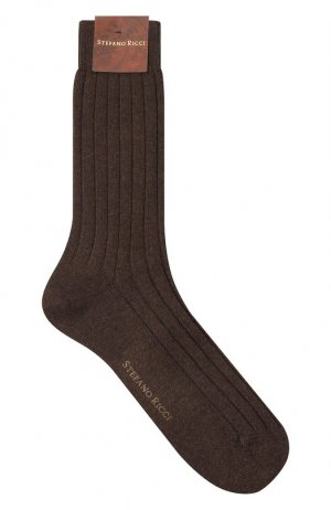 Кашемировые носки Stefano Ricci. Цвет: коричневый