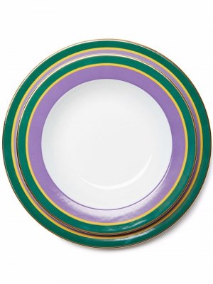 Набор из двух тарелок La DoubleJ. Цвет: фиолетовый