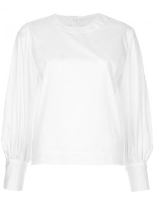 Блузка с застежкой на пуговицы спине Tomorrowland. Цвет: белый