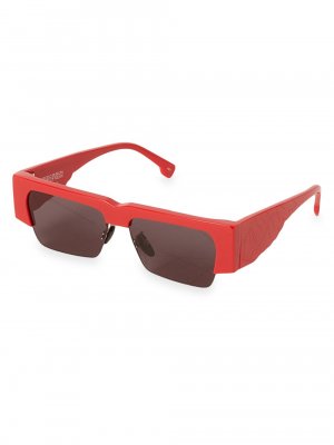 Прямоугольные солнцезащитные очки Radal 56 мм , красный Marcelo Burlon