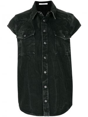 Джинсовая рубашка с короткими рукавами Givenchy. Цвет: черный