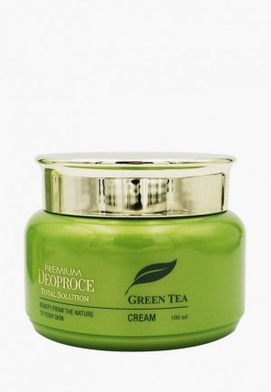 Крем для лица Deoproce Premium Greentea Total Solution Cream с зеленым чаем, 100 мл. Цвет: белый