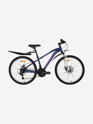 Комплект: велосипед для девочек Action 24, 2022 с аксессуарами, Синий, размер 135-160 Stern. Цвет: синий