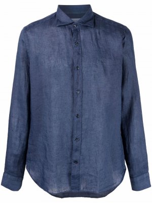 Cutaway-collar button-up shirt Tintoria Mattei. Цвет: синий