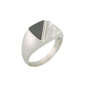 Серебряное кольцо с фианитом T-115041 TEOSA