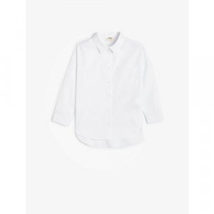 Рубашка , размер 11-12 лет, белый KOTON. Цвет: белый