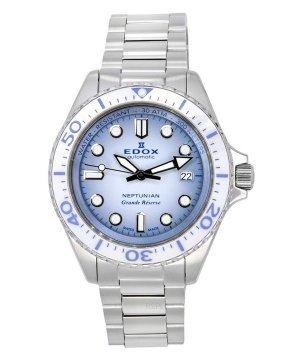 Мужские часы Neptunian Grande Reserve Date с синим циферблатом, автоматические дайверские 808013BBUMBUCDN 300M Edox