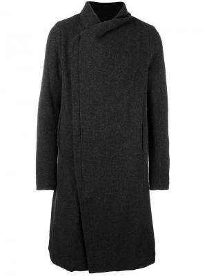 Пальто со смещенной застежкой-молнией Poème Bohémien. Цвет: серый