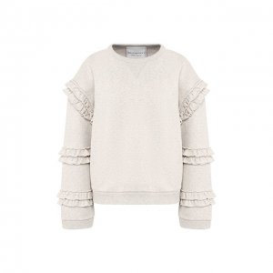 Хлопковый пуловер Philosophy di Lorenzo Serafini. Цвет: серый