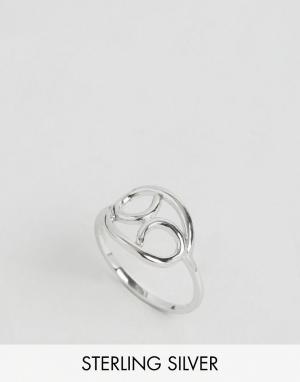 Серебряное кольцо с зодиакальной отделкой Рак Rock N Rose 'N'. Цвет: серебряный