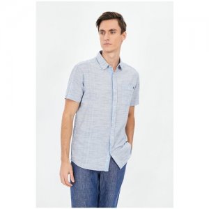 Рубашка baon с коротким рукавом , размер: L, голубой