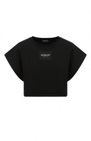 Хлопковая футболка Dondup. Цвет: чёрный