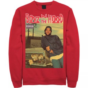 Мужской свитшот с постером и обложкой альбома Boyz In Hood, Red , красный Licensed Character