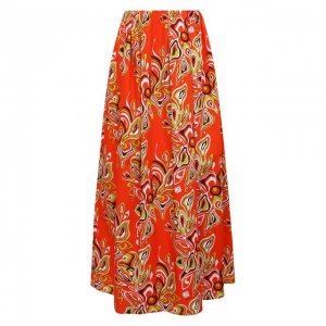 Хлопковая юбка Emilio Pucci. Цвет: оранжевый