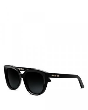 Солнцезащитные очки Midnight R1I в форме бабочки, 54 мм DIOR, цвет Black Dior