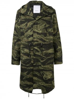 Пальто с камуфляжным принтом Ports V. Цвет: зеленый