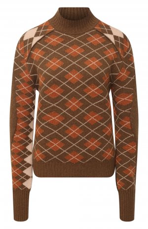 Пуловер из шерсти и кашемира Chloé. Цвет: зелёный