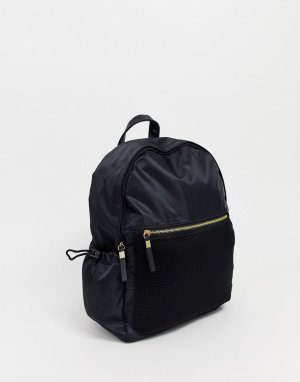 Черный нейлоновый рюкзак New Look
