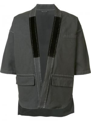 Куртка с короткими рукавами Wooster + Lardini. Цвет: зелёный