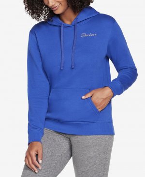 Женский фирменный пуловер с капюшоном , цвет Clematis Blue Skechers