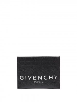 Картхолдер из искусственной кожи с логотипом Givenchy. Цвет: черный