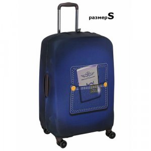 Чехол для чемодана 9009_S_чехол, размер S, синий Vip collection. Цвет: синий