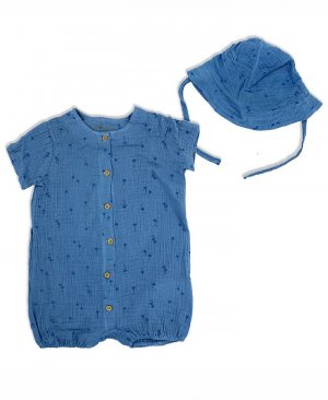 Муслиновый комбинезон для маленьких мальчиков и шляпа от солнца, комплект из 2 предметов , мультиколор Lily & Jack