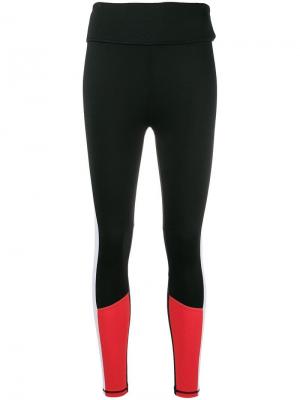 Colour block leggings DKNY. Цвет: черный