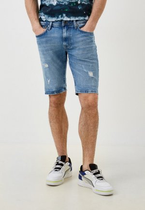 Шорты джинсовые Pepe Jeans STANLEY SHORT. Цвет: голубой