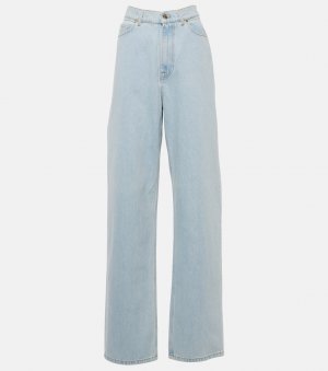 Прямые джинсы с высокой посадкой , синий Nina Ricci
