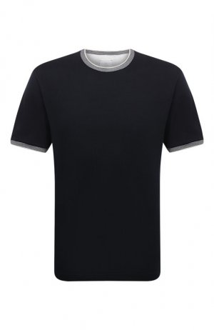 Хлопковая футболка Eleventy Platinum. Цвет: синий