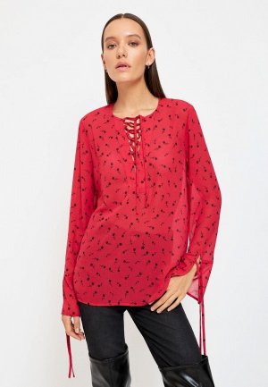 Блуза Concept Club с длинным рукавом. Цвет: красный