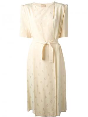 Платье с ремешком Krizia Vintage. Цвет: телесный