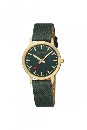 Классические аналоговые часы из нержавеющей стали - A660.30314.60Sbs, зеленый Mondaine