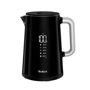 Электрический беспроводной чайник KO8528 с цифровым дисплеем, безопасный для прикосновения (1,0 л) 6 чашек 1800 Вт, черный Tefal