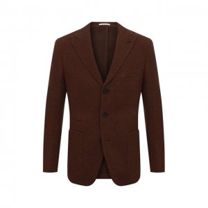 Шерстяной пиджак Fradi. Цвет: коричневый