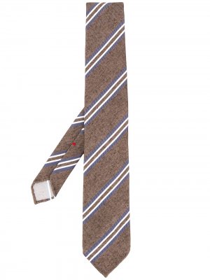 Delloglio галстук в диагональную полоску Dell'oglio. Цвет: нейтральные цвета