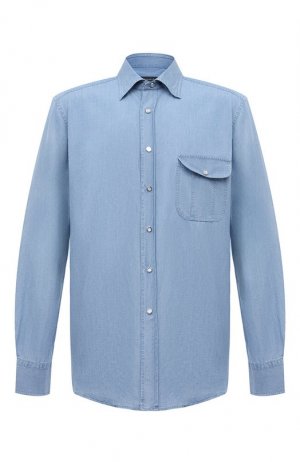 Джинсовая рубашка Stefano Ricci. Цвет: голубой