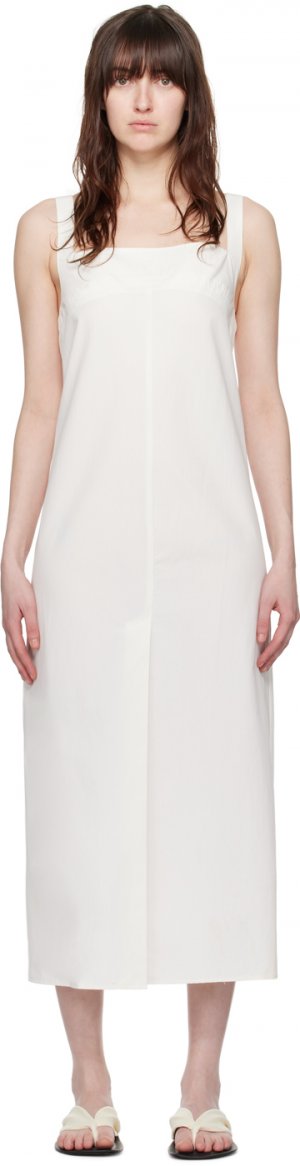 Белое платье-миди Makeen Loulou Studio
