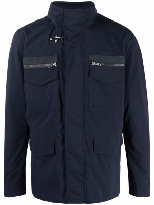 Zipped hooded jacket Fay. Цвет: синий
