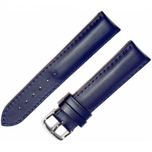 Ремешок 2008-01-1-7 M Classic Синий объемный кожаный ремень для наручных часов из натуральной кожи 20 мм матовый гладкий Ardi. Цвет: синий