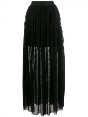 Длинная плиссированная юбка Gallego John Richmond. Цвет: черный