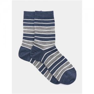 Носки детские , merino, размер 35-38 Airwool. Цвет: синий/серый