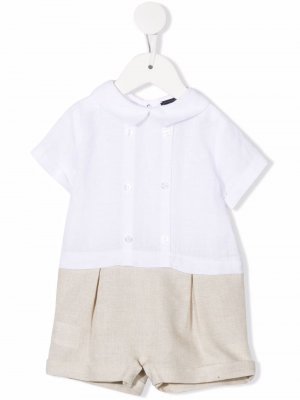 Double-button short-sleeve rompers Fay Kids. Цвет: белый