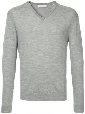 Long-sleeve fitted sweater Cerruti 1881. Цвет: серый